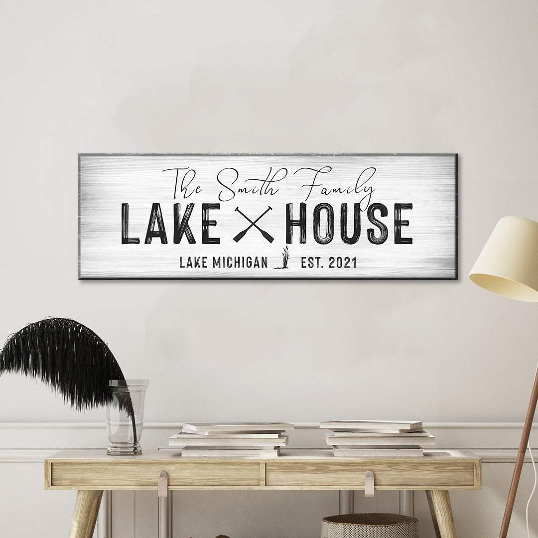 Classic Family Lake House Sign - Tailored Canvases - Flyclothing LLC