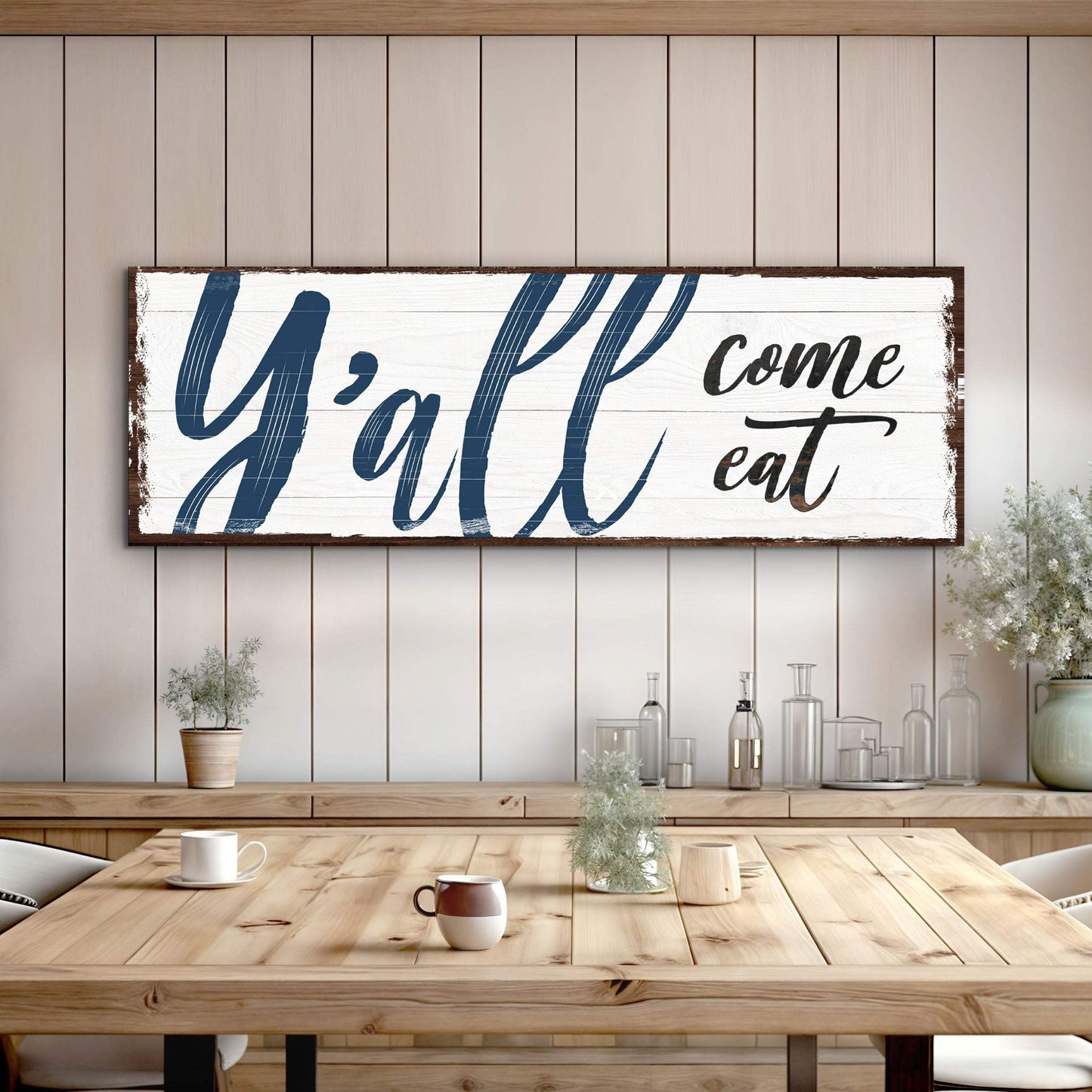 Y'all Come Eat Kitchen Sign II - Tailored Canvases - Flyclothing LLC