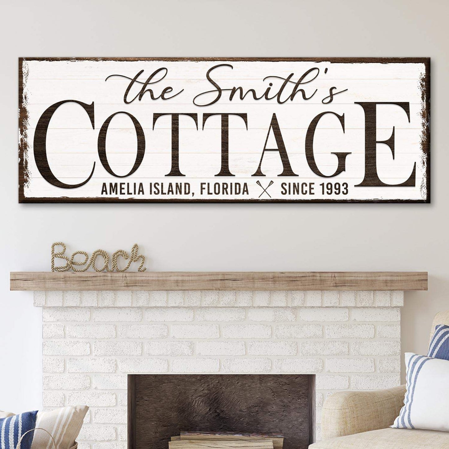 Cottage Beach House Sign II - Tailored Canvases - Flyclothing LLC