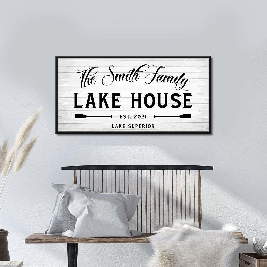 Rustic Family Lake House Sign - Tailored Canvases - Flyclothing LLC