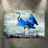 Beach Blue Heron Canvas Wall Art II - Tailored Canvases - Flyclothing LLC