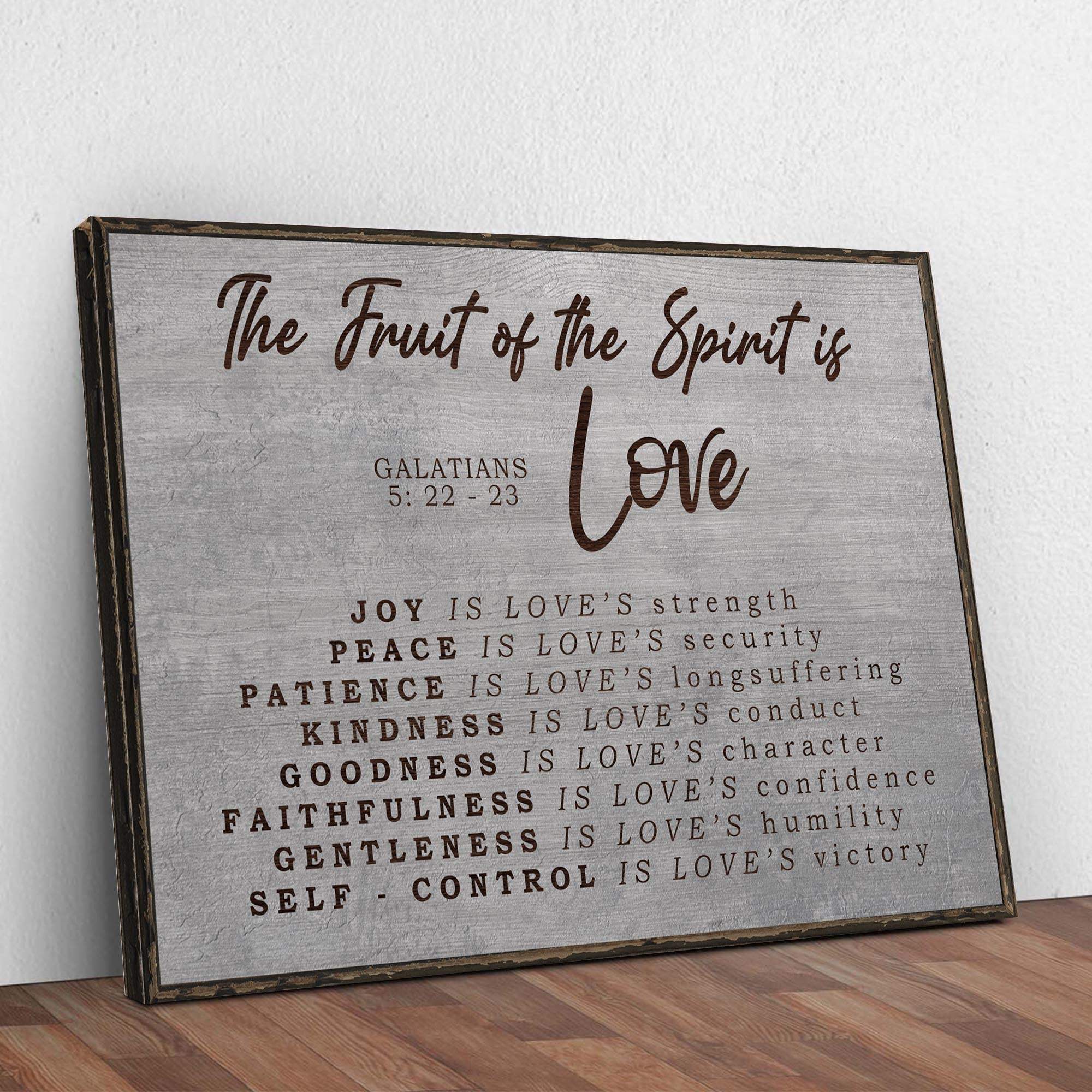 Galatians 5:22-23 - The Fruit Of The Spirit Sign III - Tailored Canvases - Flyclothing LLC