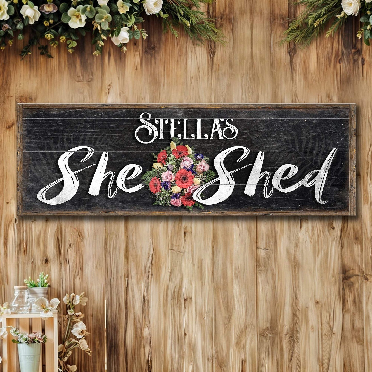 Personalized She Shed Sign VI - Tailored Canvases - Flyclothing LLC