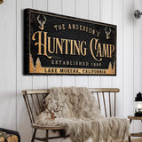 Personalized Family Hunting Camp Sign - Tailored Canvases - Flyclothing LLC