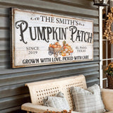 Personalized Pumpkin Patch Sign VII - Tailored Canvases - Flyclothing LLC