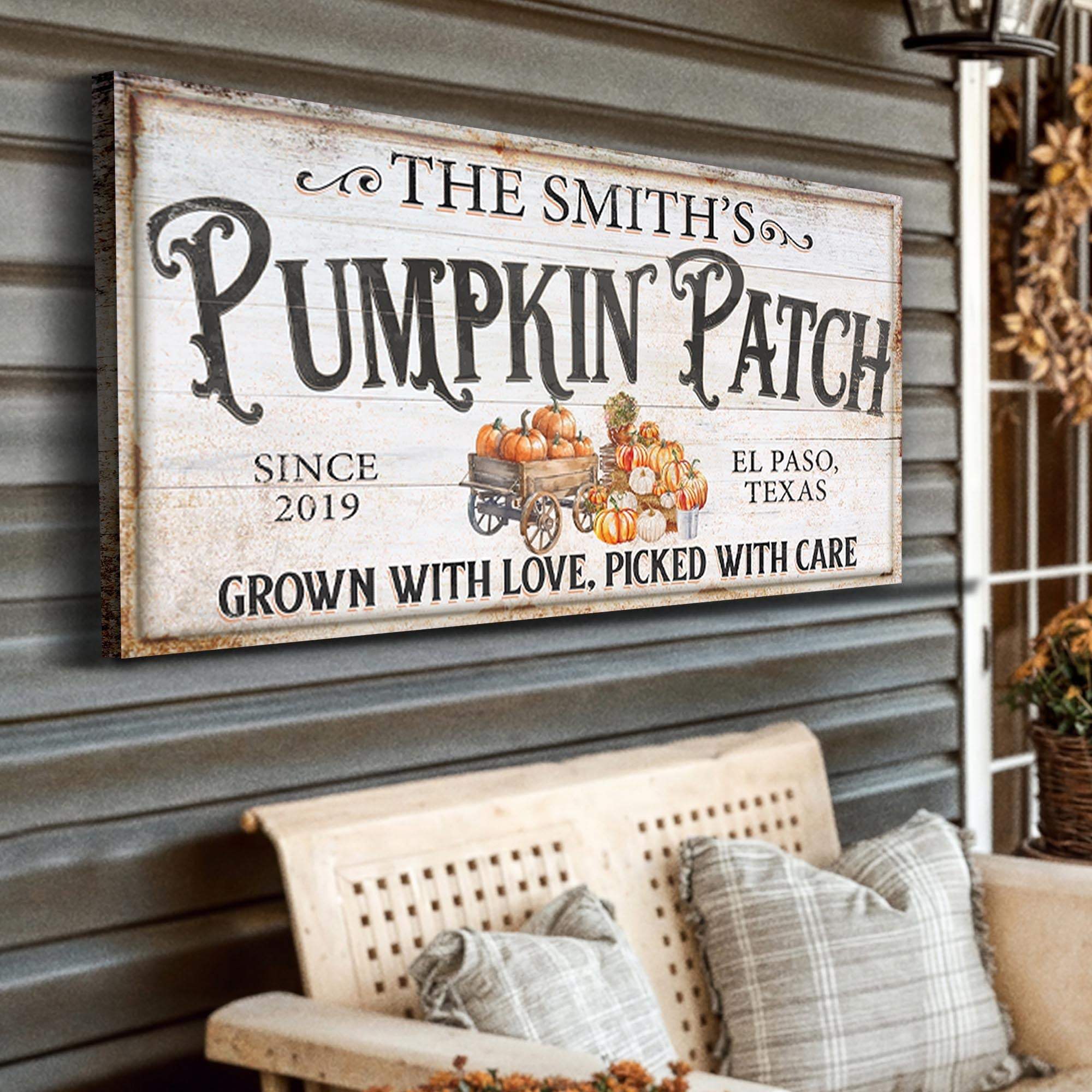 Personalized Pumpkin Patch Sign VII - Tailored Canvases - Flyclothing LLC