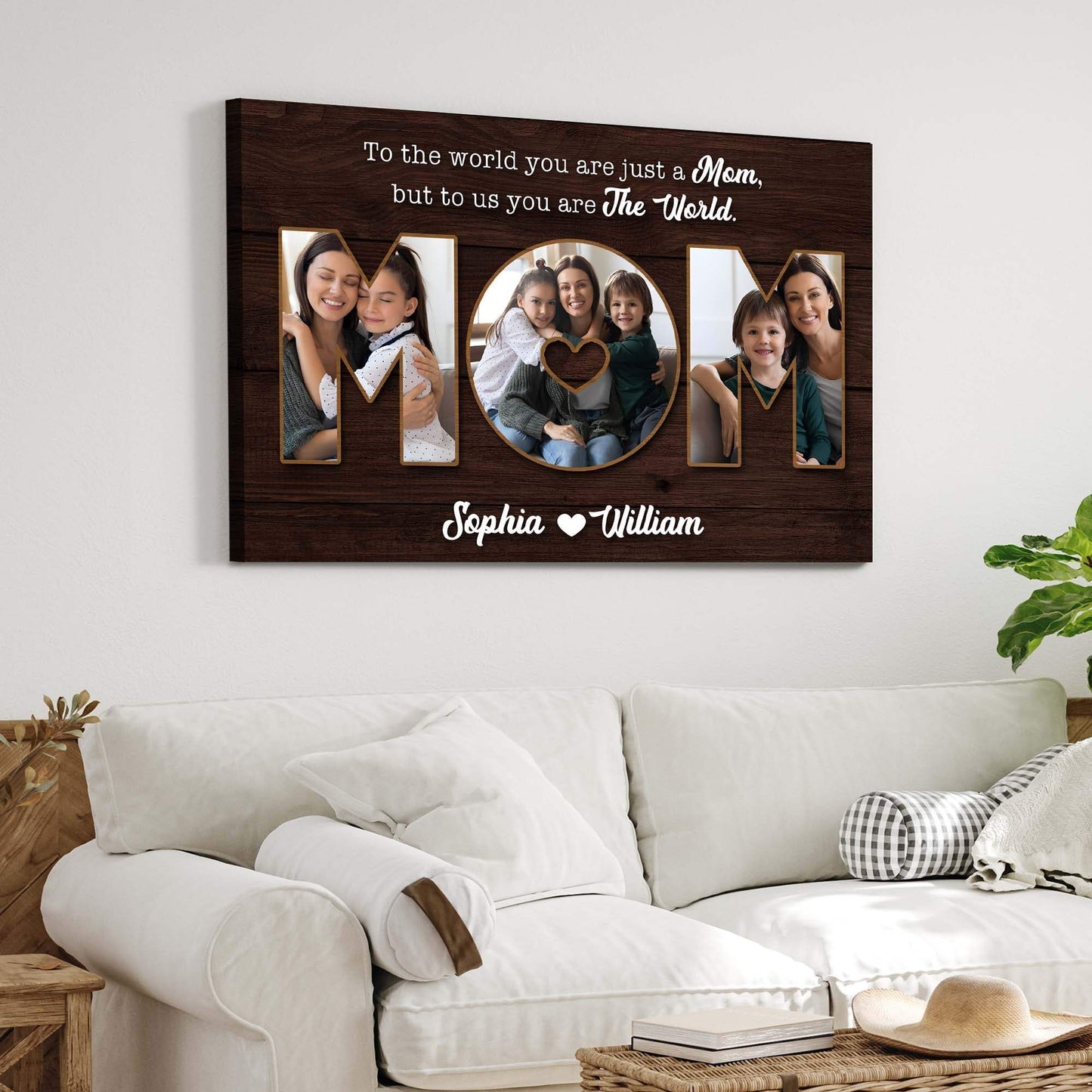 Mother's Day Sign To Us You Are The World II - Tailored Canvases - Flyclothing LLC