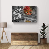 Autumn Bridge Family Names Sign - Tailored Canvases - Flyclothing LLC
