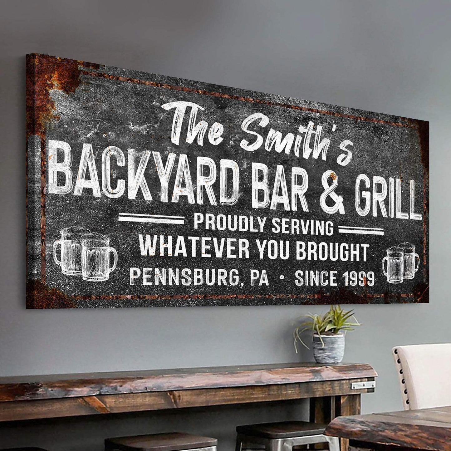 Backyard Bar & Grill Sign XXIII - Tailored Canvases - Flyclothing LLC
