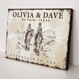 Cowboy Couple Sign - Tailored Canvases - Flyclothing LLC