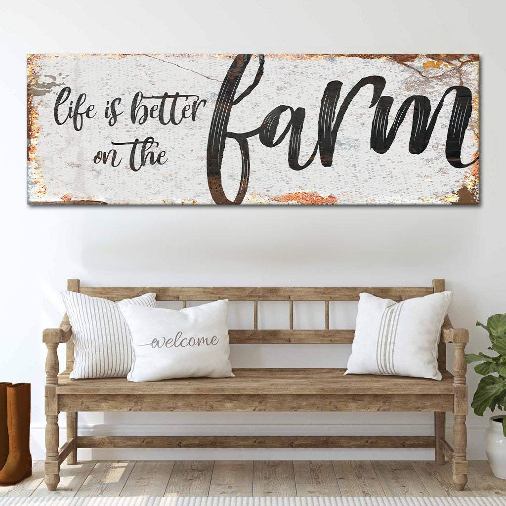 Life Is Better On The Farm Sign IX - Tailored Canvases - Flyclothing LLC