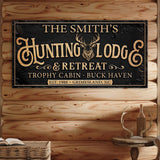 Family Hunting Lodge Retreat Sign - Tailored Canvases - Flyclothing LLC