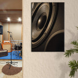 Music Equipment Speakers Sepia Canvas Wall Art - Tailored Canvases - Flyclothing LLC