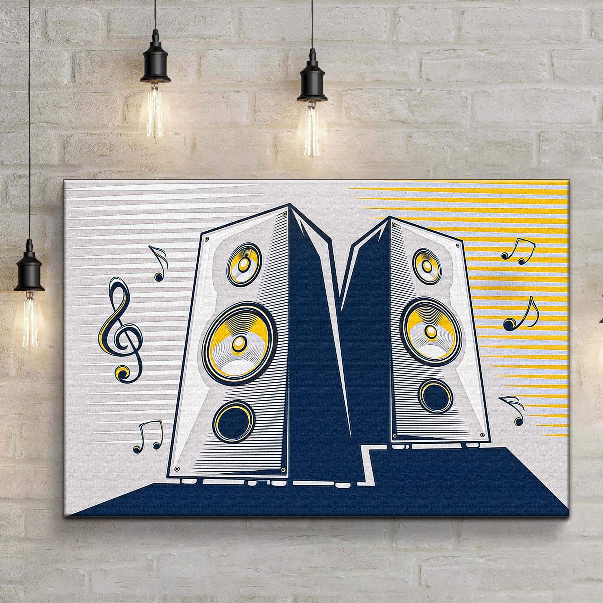 Music Equipment Speakers Pop Art Canvas Wall Art - Tailored Canvases - Flyclothing LLC