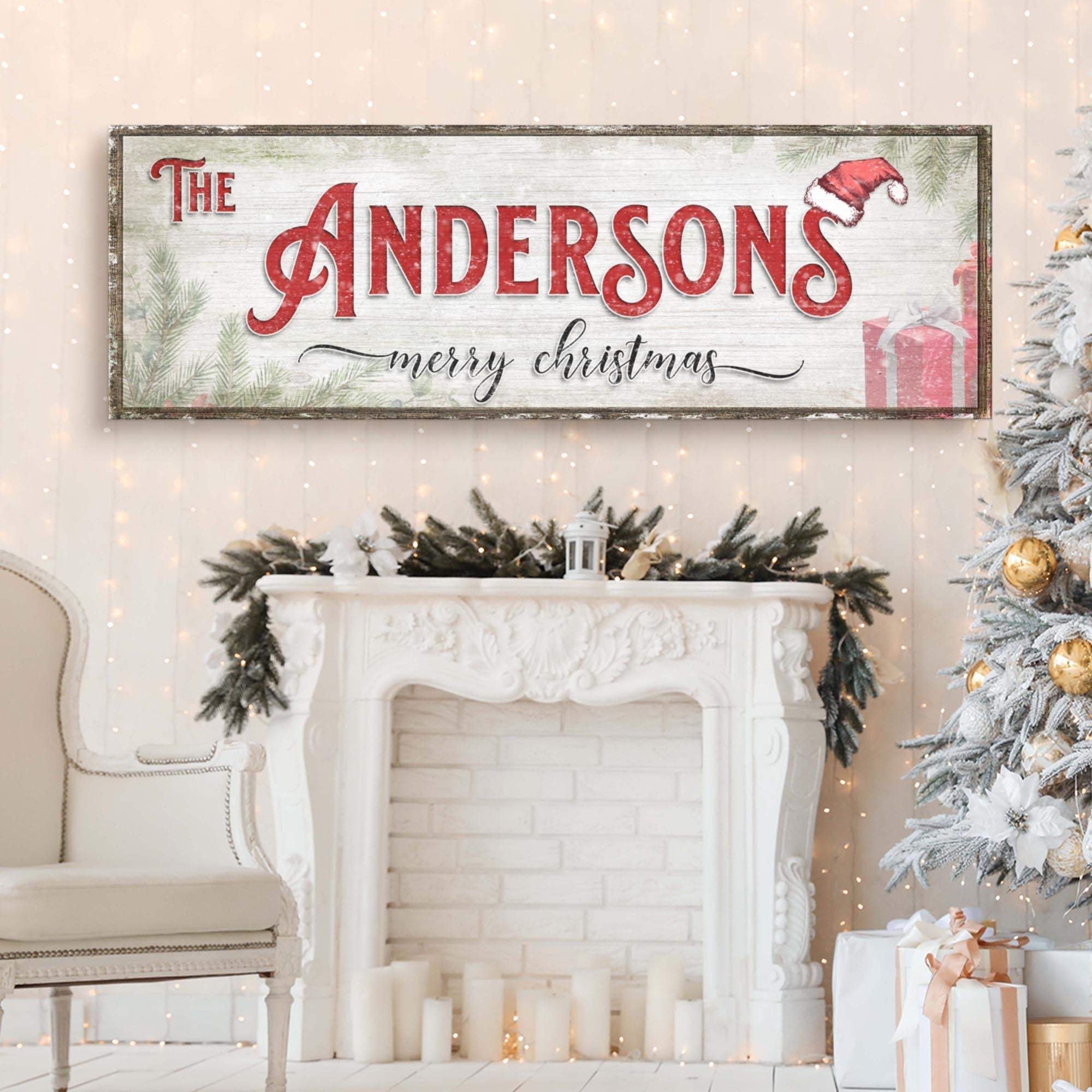 Christmas Family Name Sign V - Tailored Canvases - Flyclothing LLC