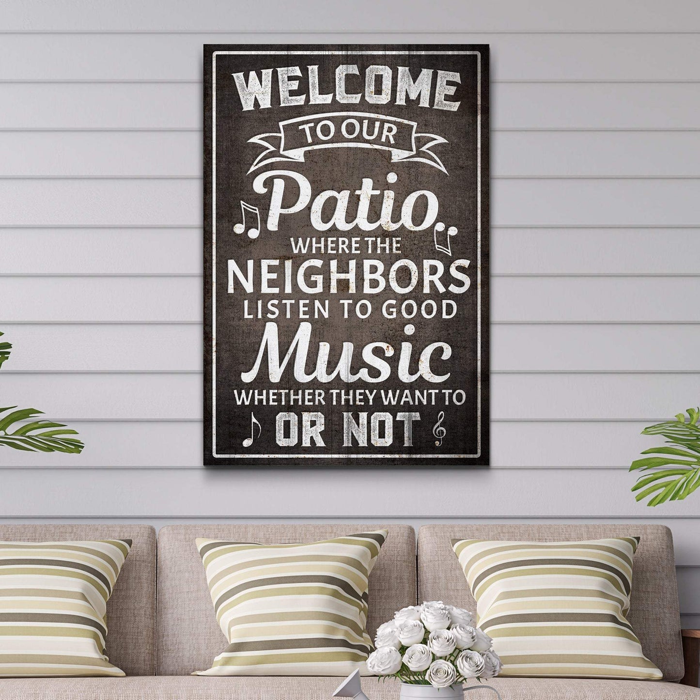 Welcome To Our Patio Sign II - Tailored Canvases - Flyclothing LLC