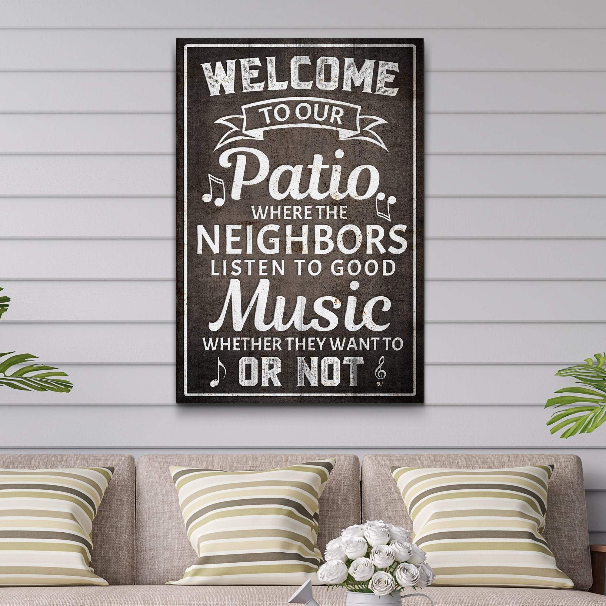 Welcome To Our Patio Sign II - Tailored Canvases - Flyclothing LLC