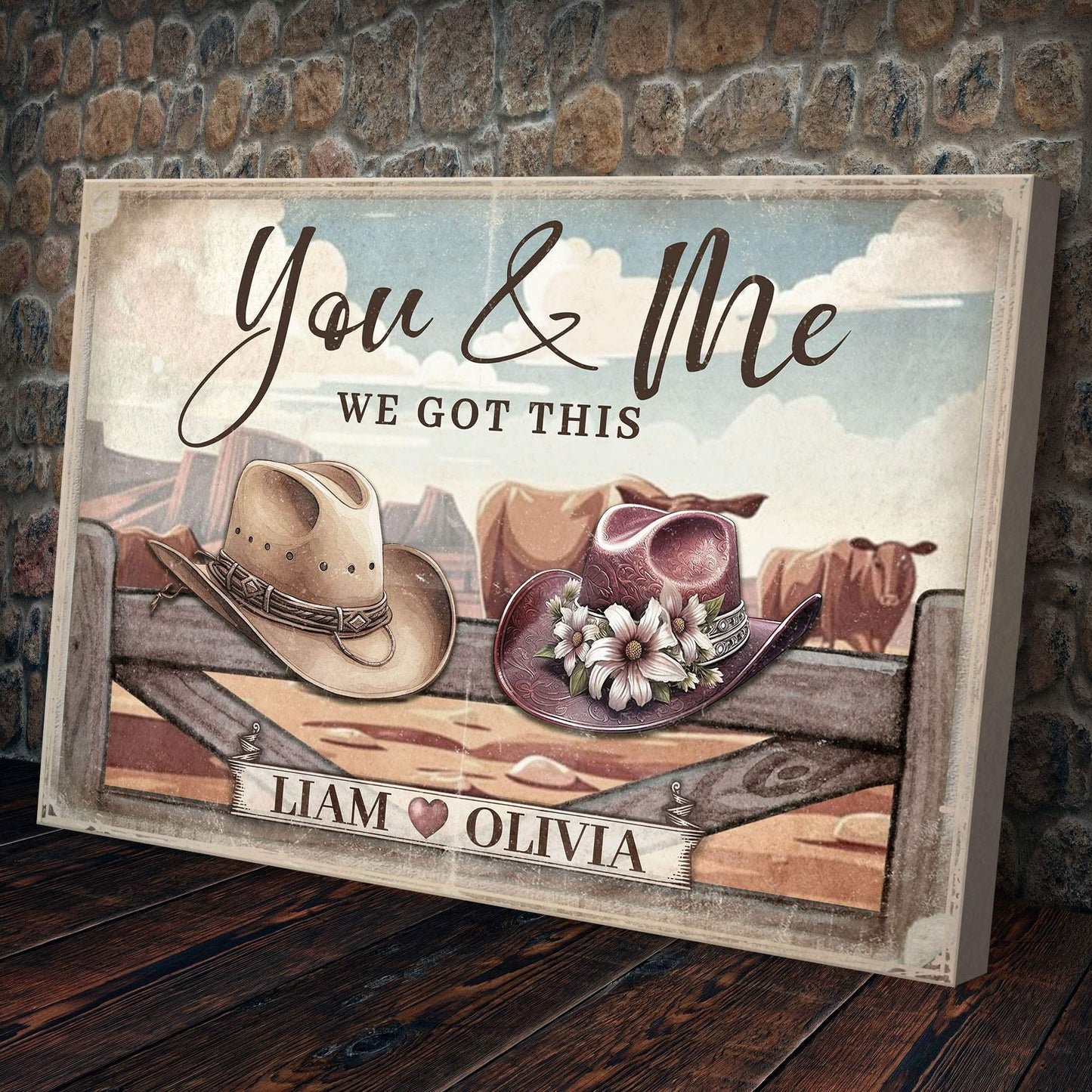 Cowboy Themed We Got This Couple Sign - Tailored Canvases - Flyclothing LLC