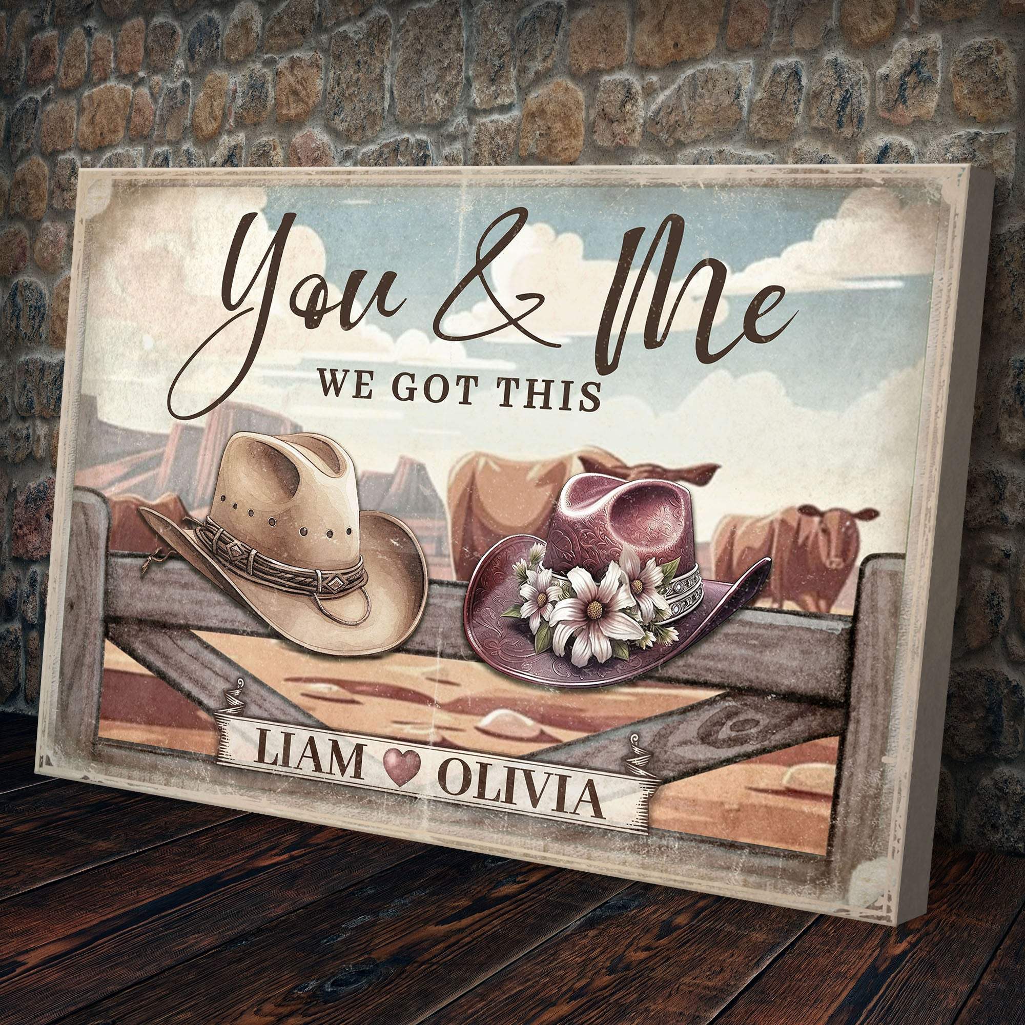 Cowboy Themed We Got This Couple Sign - Tailored Canvases - Flyclothing LLC