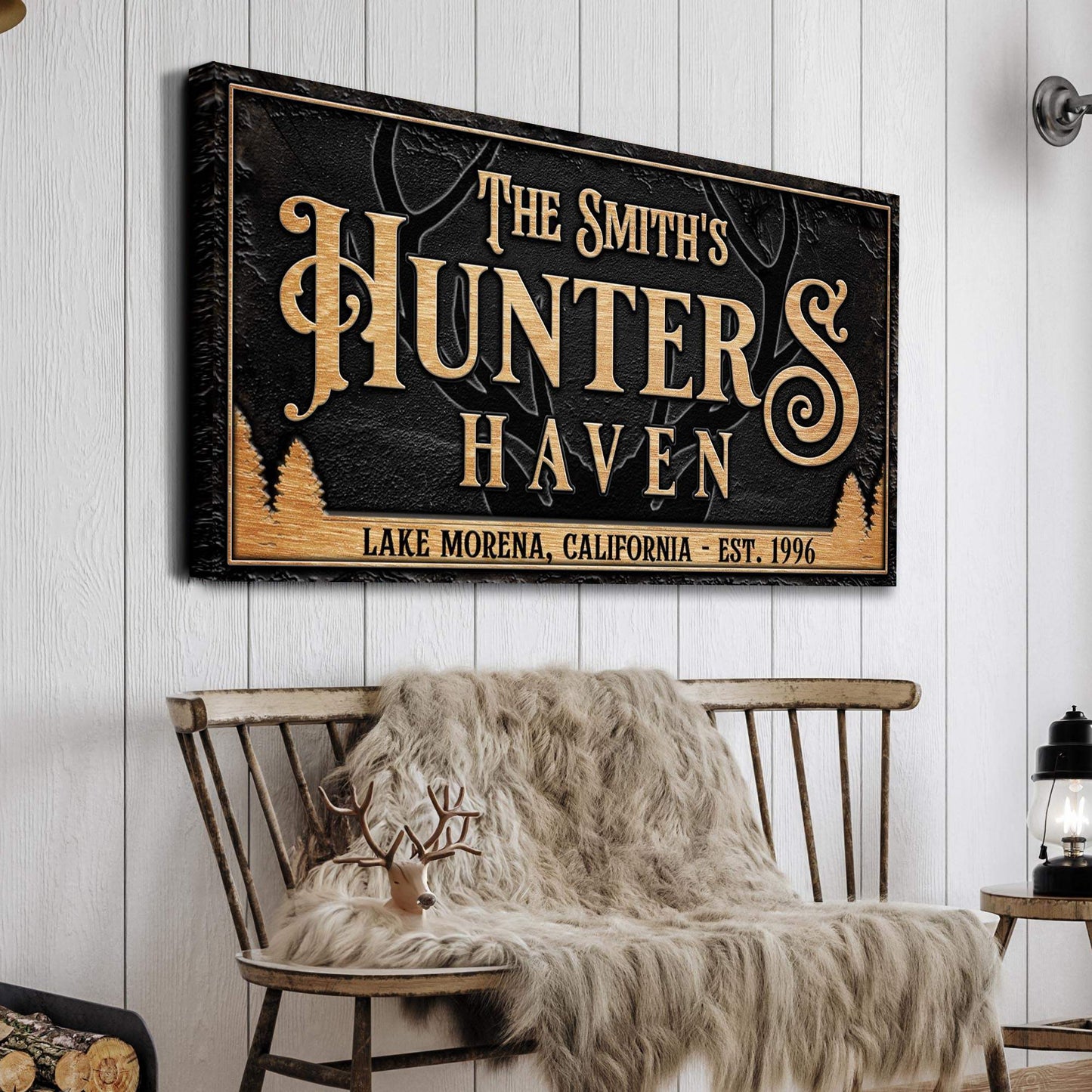 Personalized Hunters Haven Family Sign - Tailored Canvases - Flyclothing LLC