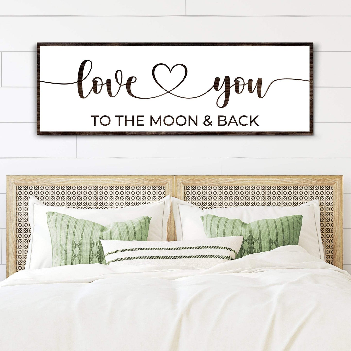 Love You To The Moon And Back Sign II - Tailored Canvases - Flyclothing LLC