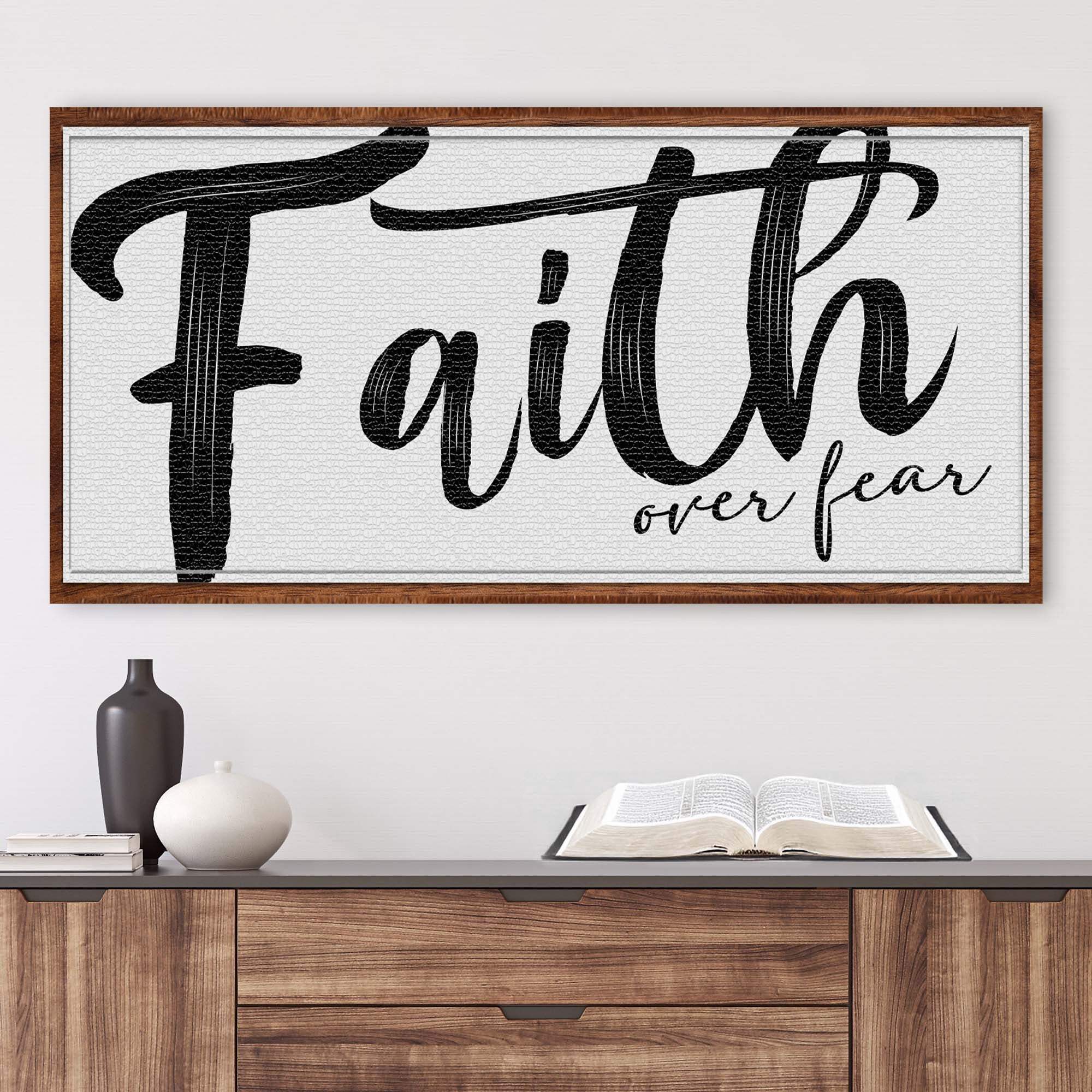 Faith Over Fear Faith Sign II - Tailored Canvases - Flyclothing LLC