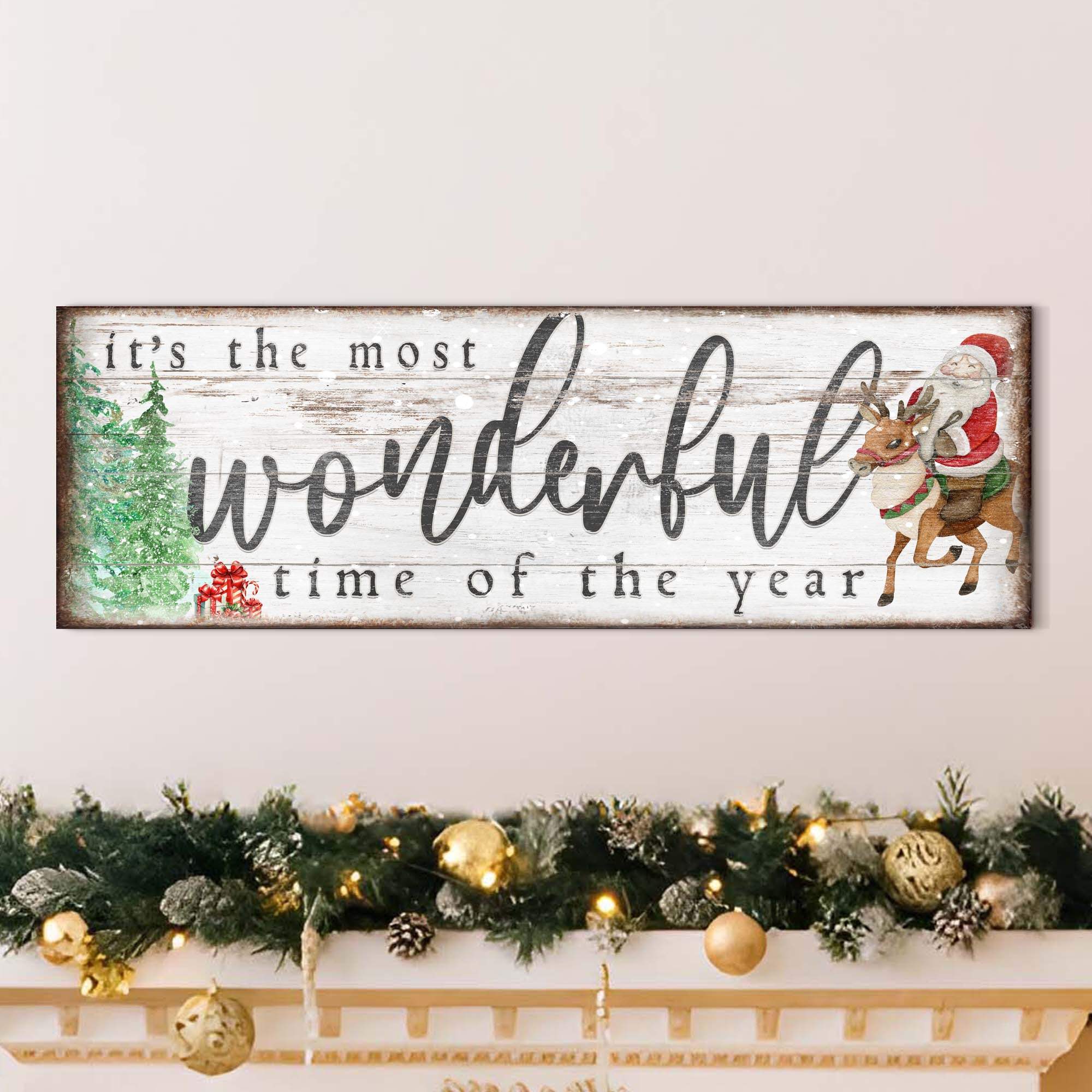 It's The Most Wonderful Time Of The Year Christmas Sign II - Tailored Canvases - Flyclothing LLC