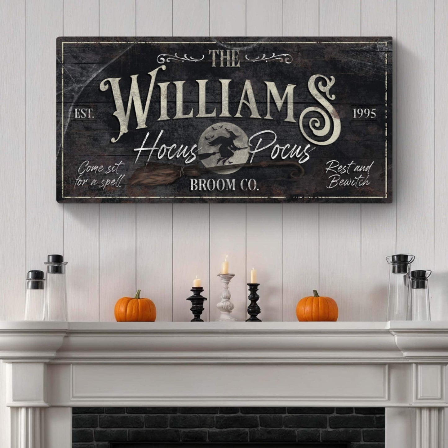 Personalized Hocus Pocus Halloween Sign II - Tailored Canvases - Flyclothing LLC