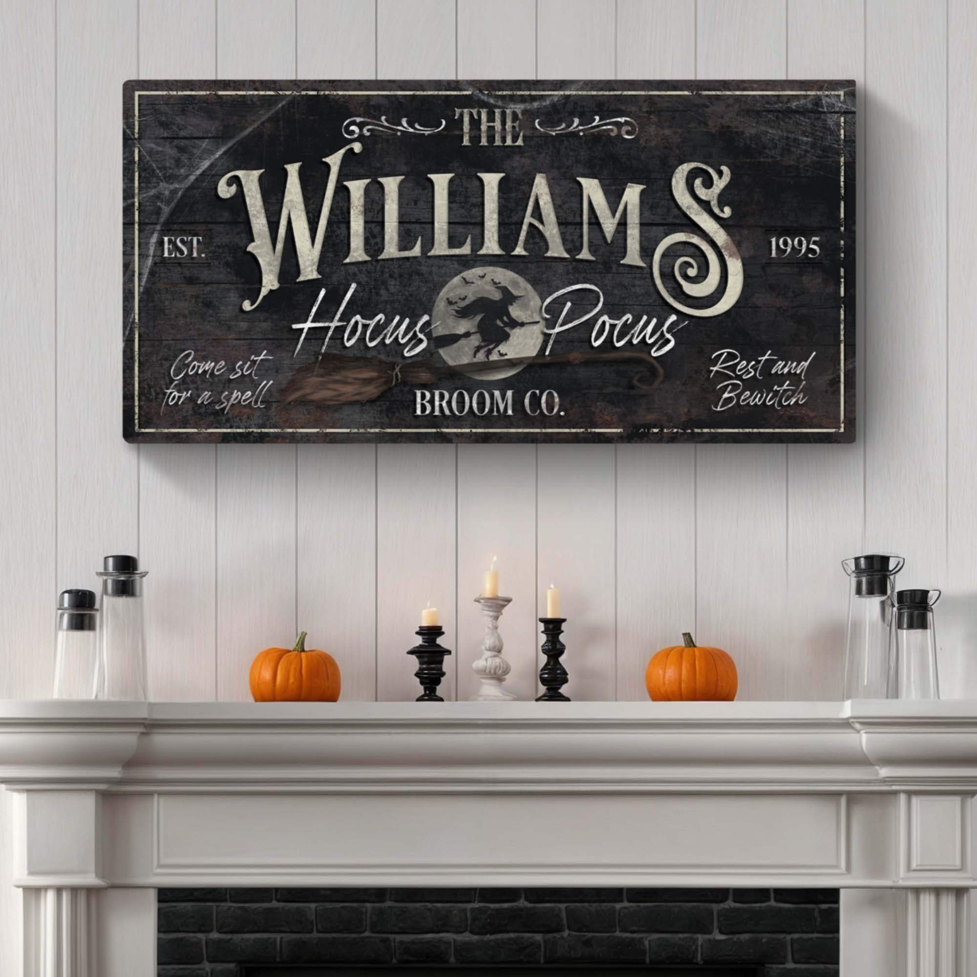 Personalized Hocus Pocus Halloween Sign II - Tailored Canvases - Flyclothing LLC