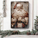 Vintage Christmas Santa Claus Wall Art IV - Tailored Canvases - Flyclothing LLC