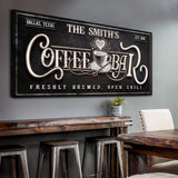 Personalized Coffee Bar Sign - Tailored Canvases - Flyclothing LLC