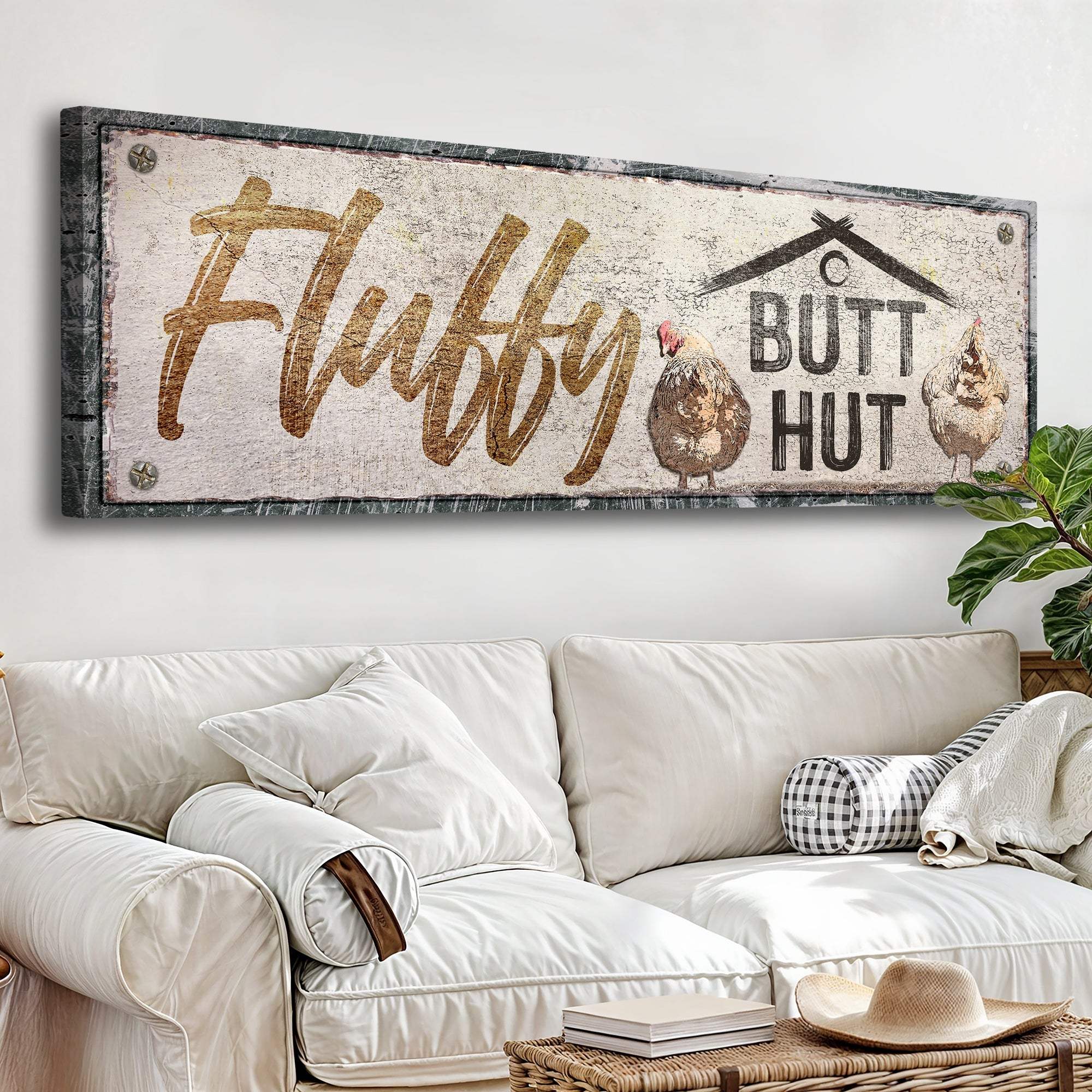 Fluffy Butt Hut Chicken Coop Sign II - Tailored Canvases - Flyclothing LLC