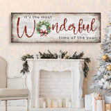 It's the most Wonderful Time of the Year Christmas Sign IV - Tailored Canvases - Flyclothing LLC