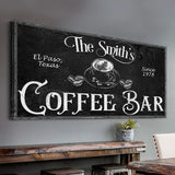 Personalized Coffee Bar Sign VI - Tailored Canvases - Flyclothing LLC