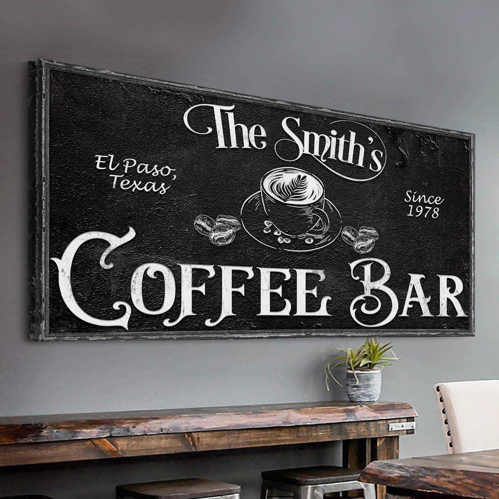 Personalized Coffee Bar Sign VI - Tailored Canvases - Flyclothing LLC