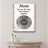 Mom Personalized Puzzle Sign - Tailored Canvases - Flyclothing LLC