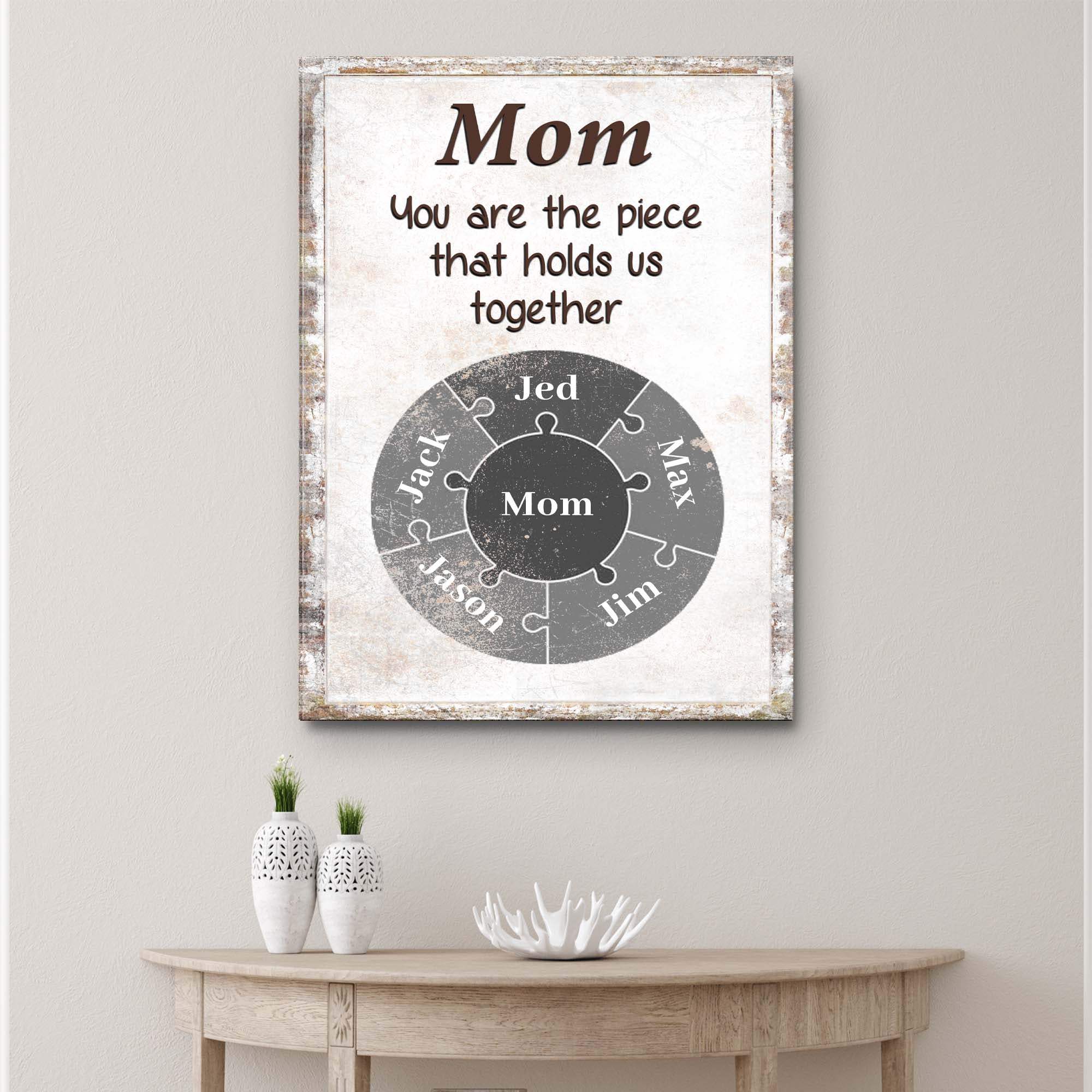 Mom Personalized Puzzle Sign - Tailored Canvases - Flyclothing LLC