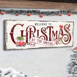 Family Welcome To Christmas Sign II - Tailored Canvases - Flyclothing LLC