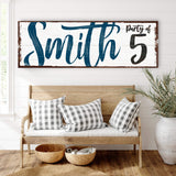 Personalized Party of Family Sign - Tailored Canvases - Flyclothing LLC