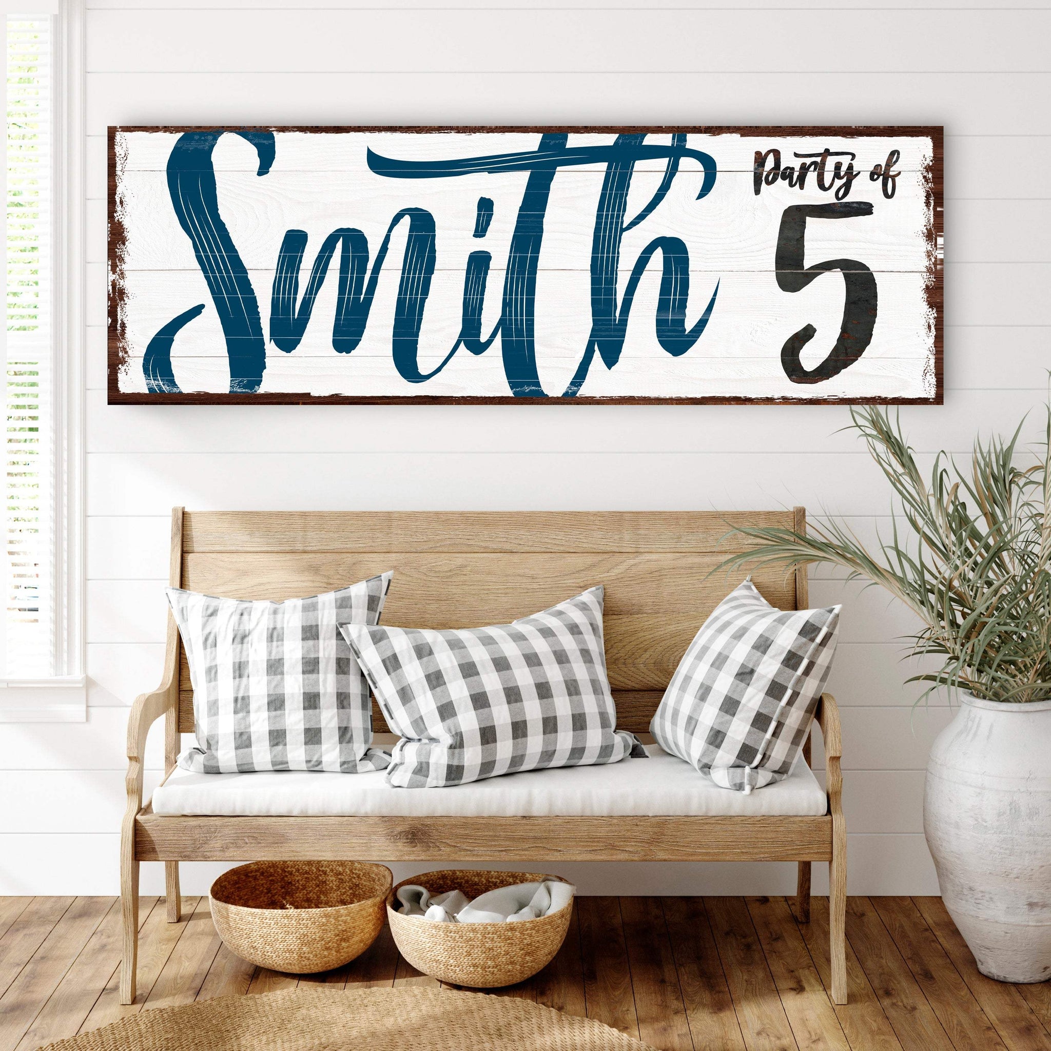 Personalized Party of Family Sign - Tailored Canvases - Flyclothing LLC