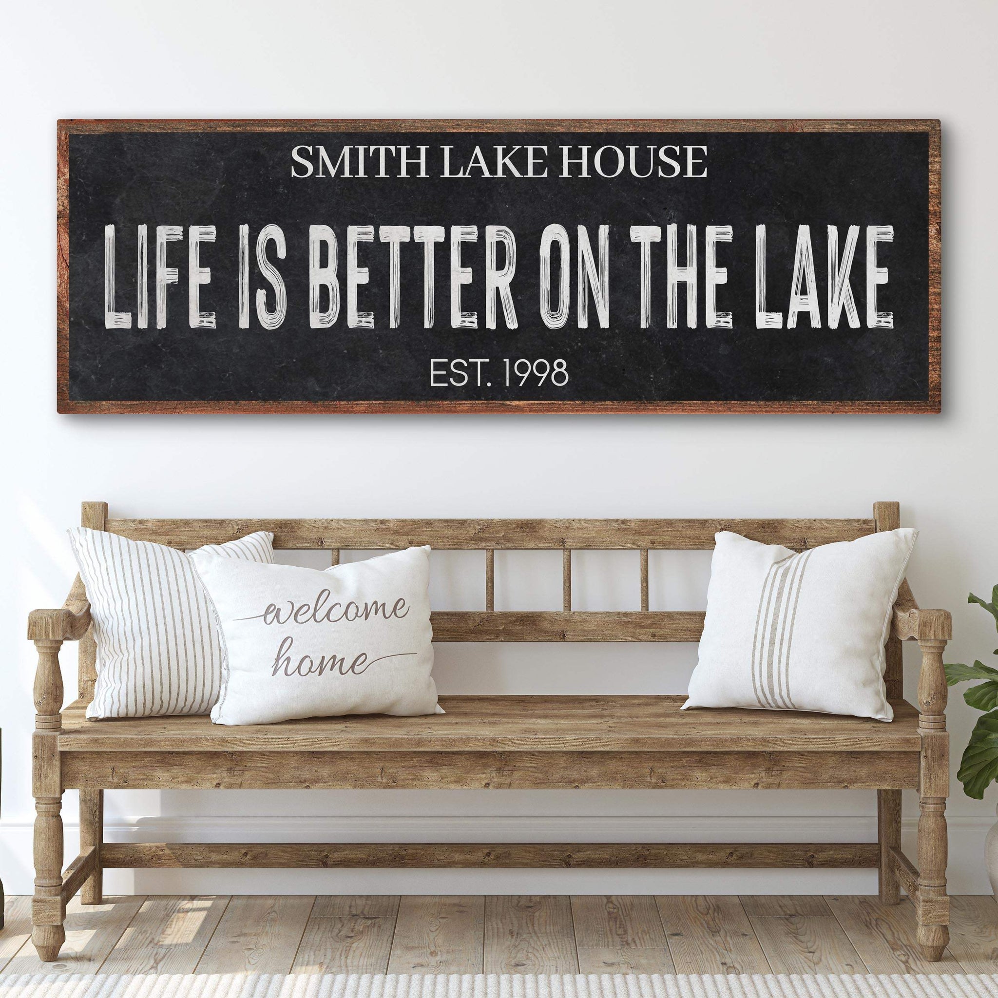 Life Is Better On The Lake Sign - Tailored Canvases - Flyclothing LLC