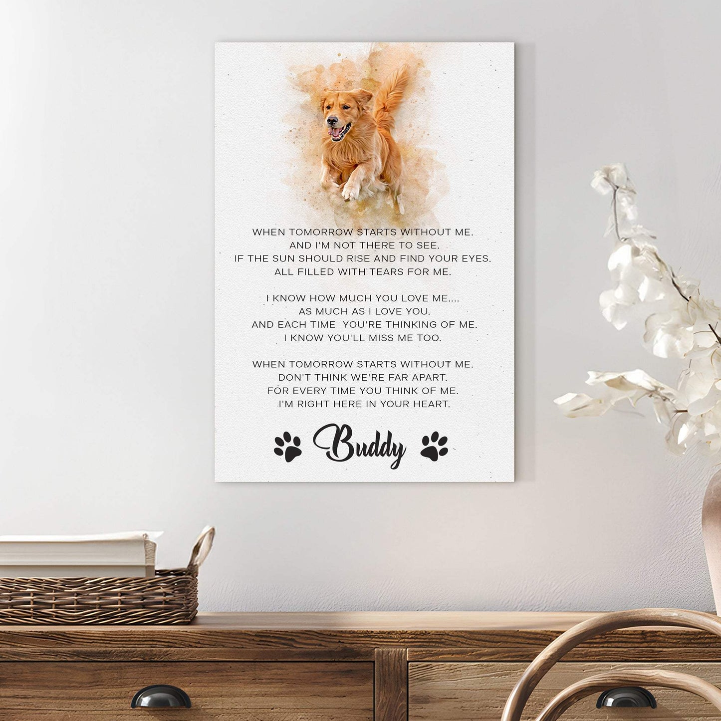 Pet Memorial Sign I'm Right Here In Your Heart - Tailored Canvases - Flyclothing LLC