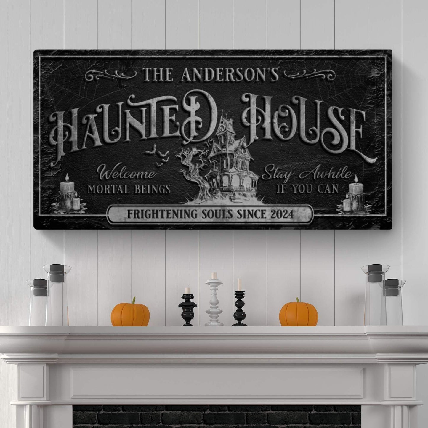 Personalized Haunted House Sign - Tailored Canvases - Flyclothing LLC