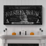 Personalized Haunted House Sign - Tailored Canvases - Flyclothing LLC