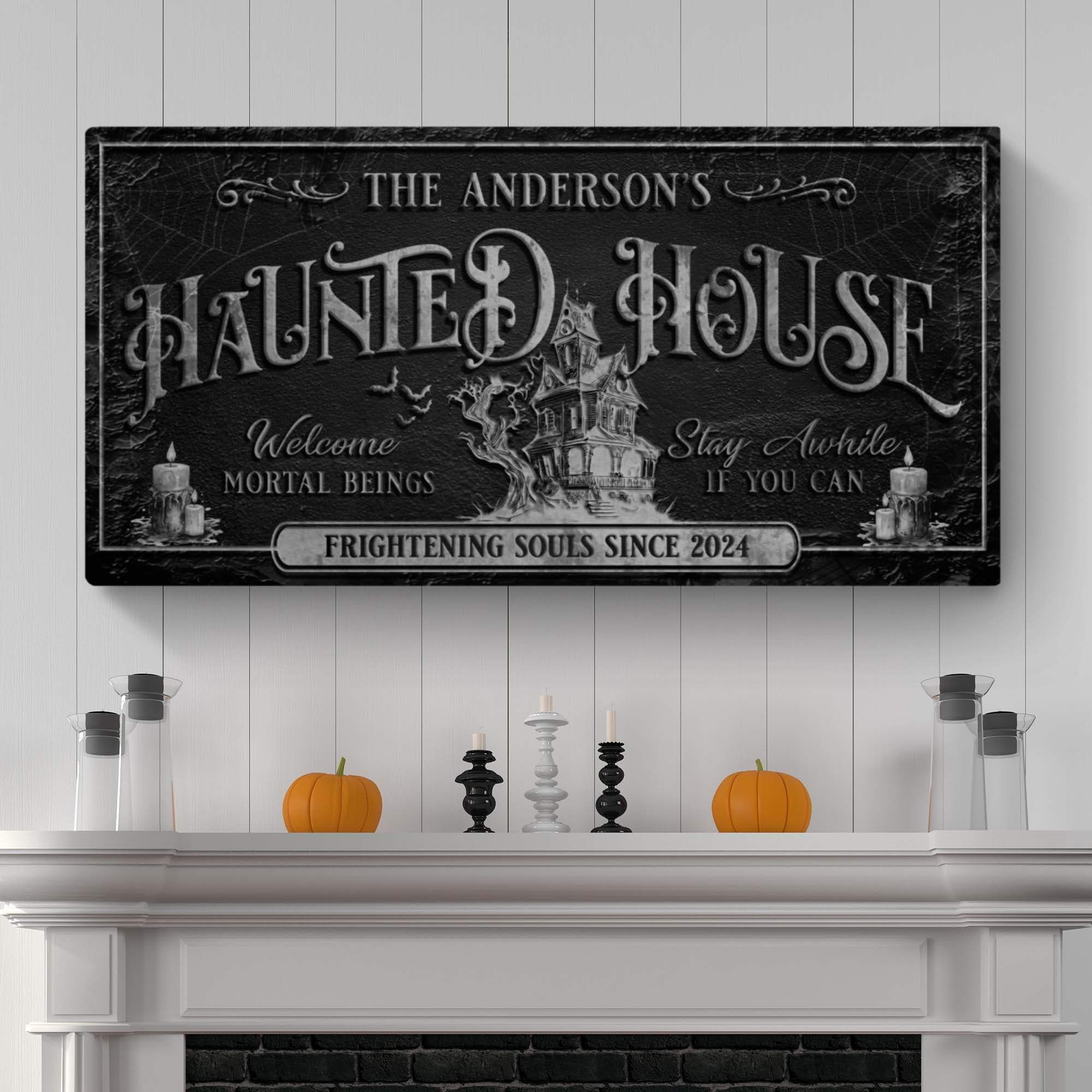 Personalized Haunted House Sign - Tailored Canvases - Flyclothing LLC