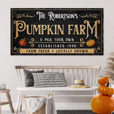 Personalized Pumpkin Farm Halloween Sign - Tailored Canvases - Flyclothing LLC