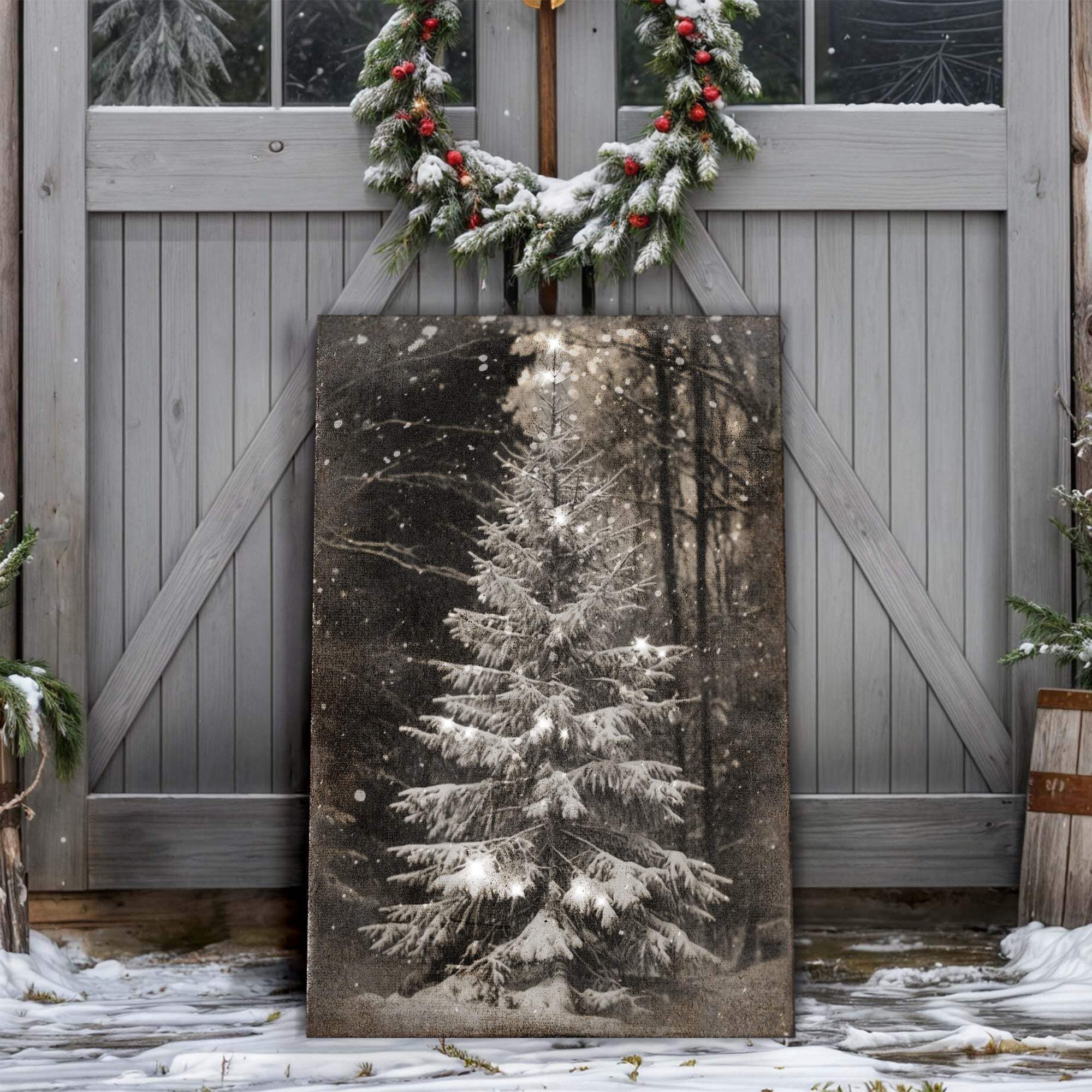 Vintage Christmas Tree Wall Art - Tailored Canvases - Flyclothing LLC
