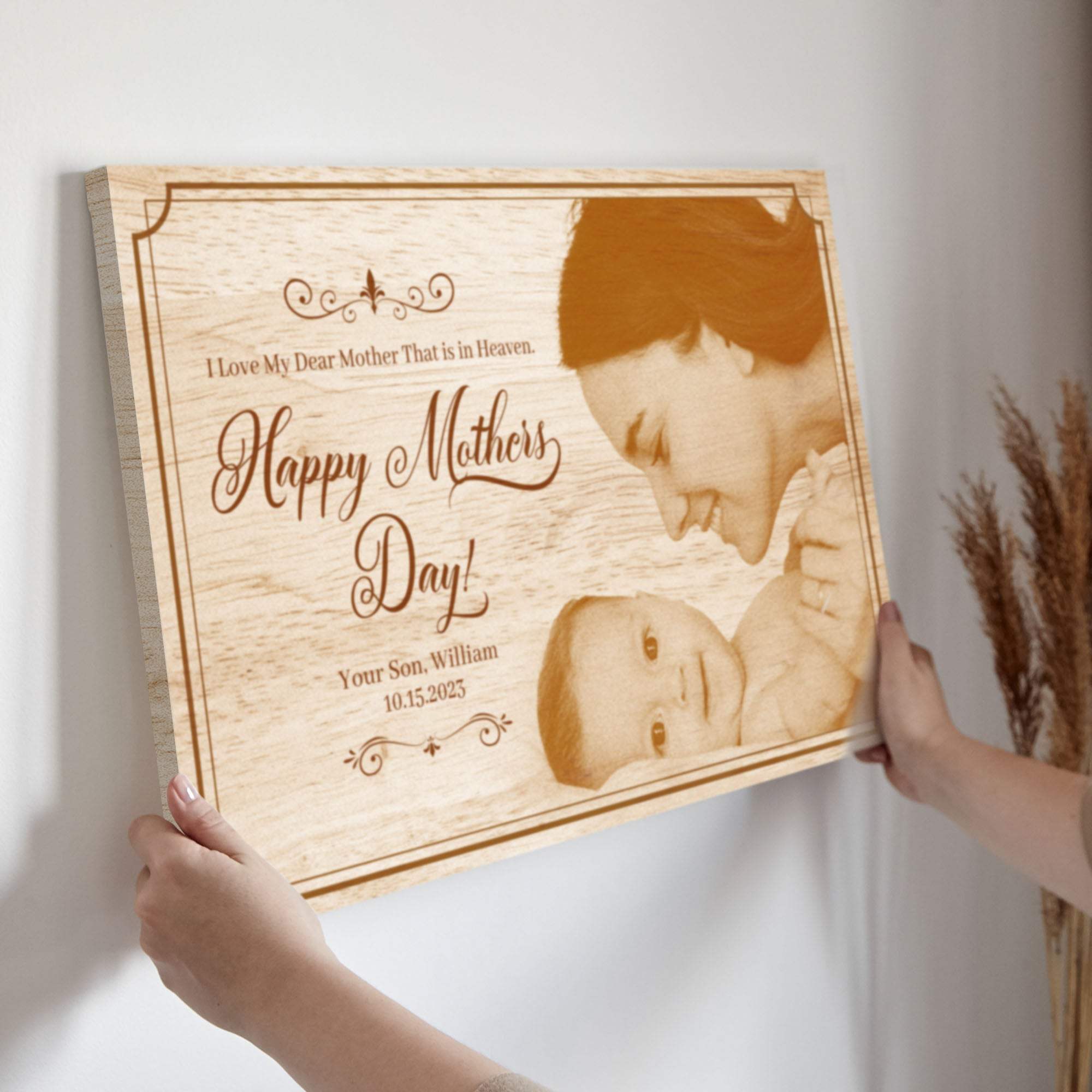 Mother's Day Sign Dear Mother In Heaven - Tailored Canvases - Flyclothing LLC