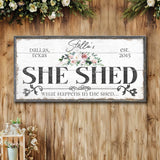 Personalized She Shed Sign VII - Tailored Canvases - Flyclothing LLC