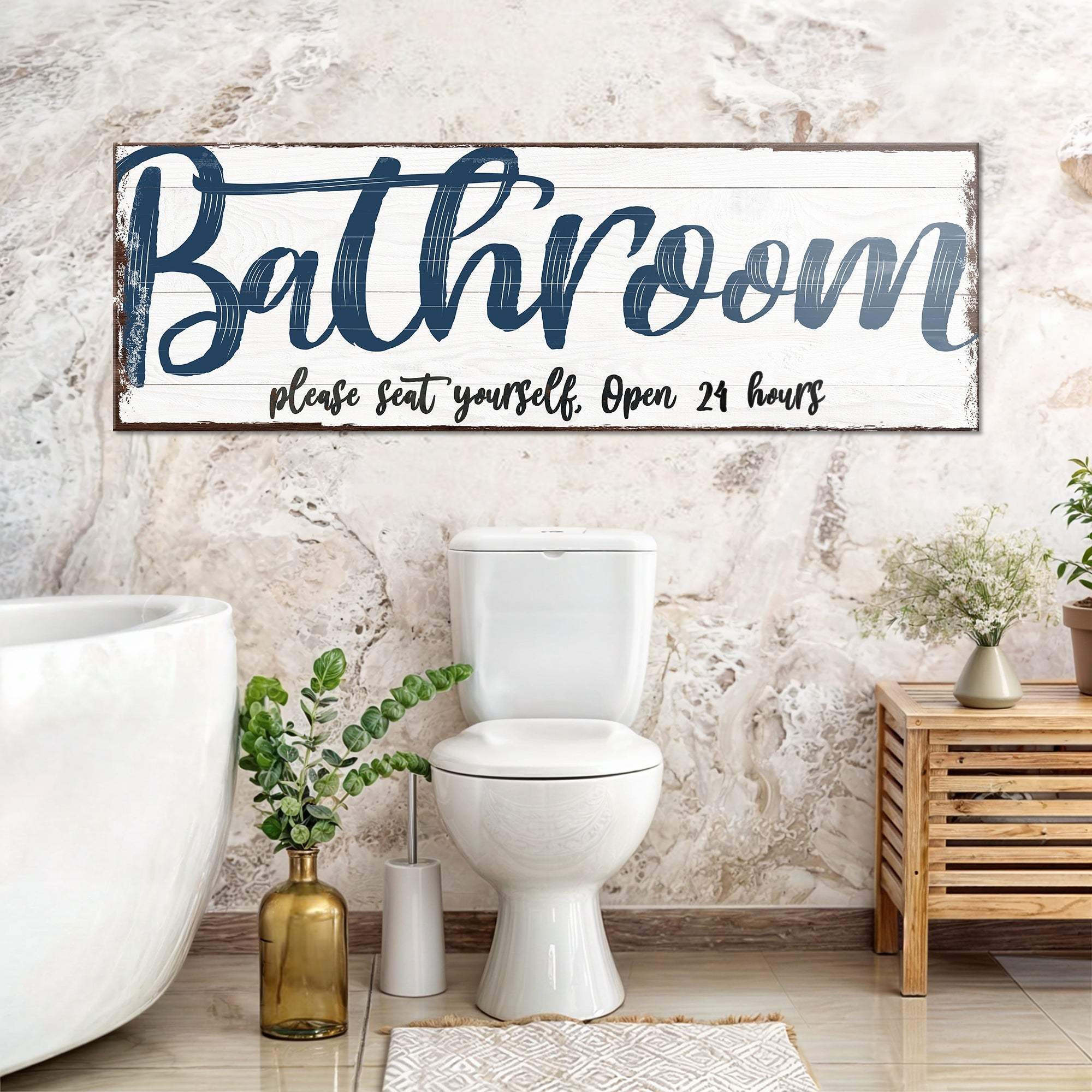 Please Seat Yourself Bathroom Sign II - Tailored Canvases - Flyclothing LLC